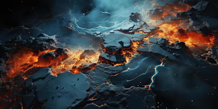 AI Generated. AI Generative. Abstract geometric texture pattern background landscape art decoration. Imagination inspiration unreal engine concept. Graphic Art photo