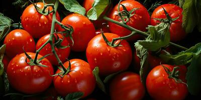 ai generado. ai generativo. muchos rojo Fresco Tomates vegetales agricultura. gráfico Arte foto