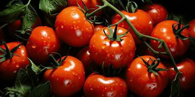 ai generado. ai generativo. muchos rojo Fresco Tomates vegetales agricultura. gráfico Arte foto