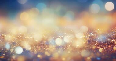 Bokeh background with light. Glitter and diamond dust, subtle tonal variations. AI generated photo