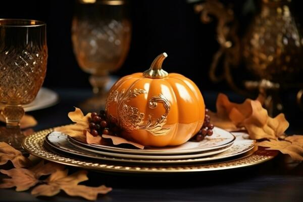 https://static.vecteezy.com/system/resources/thumbnails/026/910/009/small_2x/thanksgiving-table-setting-concept-decorative-golden-painted-leaves-and-pumpkin-ai-generated-photo.jpg