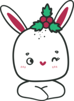 bunny christmas doodle png