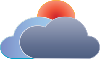 Cloud icon element for decoration backgrounds png