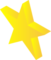 Star gestalten isometrisch 3d Zeichen Symbol Element zum Dekoration Weihnachten png