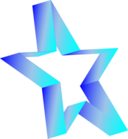 Star gestalten isometrisch 3d Zeichen Symbol Element zum Dekoration Weihnachten png