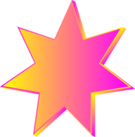 Estrela forma isométrico 3d sinais ícone elemento para decoração Natal png
