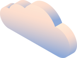 nube 3d isometrico illustrazione caricare Scarica Rete per decorazione sfondo ragnatela png