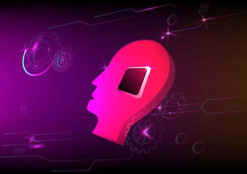 robot pastilla artificial inteligente Ingenieria tecnología redes computadora resumen antecedentes vector ilustración