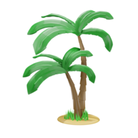 3d modelado png Coco árbol