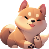 fofa japonês Shiba inu cachorro ai gerado png