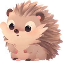 A cartoon of a hedgehog with a background of a hedgehog with AI generated png