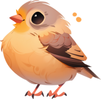 A picture of a bird with a yellow beak and a black outline with AI generated png