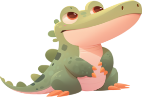 A picture of a crocodile with a background with AI generated png