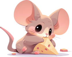 A mouse with a piece of cheese in the background with png