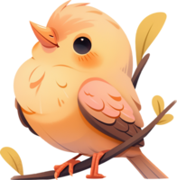 A picture of a yellow bird with a background of dots and a white background with AI generated png