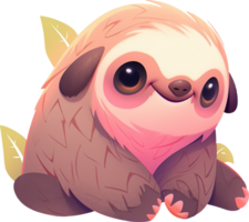 Spotlight on Sloths Fascinating Tree-loving Creatures with AI Generated png