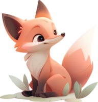 In the Wild with Foxes Graceful and Wily with AI Generated png