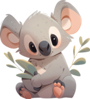 In the Wild with Koalas Serene and Endearing with AI Generated png