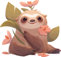 Slothful Serenity Exploring the World of Calm Beings with AI Generated png