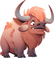 bison sur le horizon symboles de région sauvage avec ai généré png