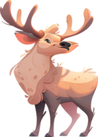 Forest Wonders Admiring the Graceful Elks with AI Generated png