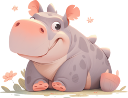 River Wonders Admiring the Robust Hippopotamus with AI Generated png