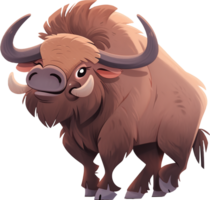 In the Realm of Bison Powerful and Majestic with AI Generated png