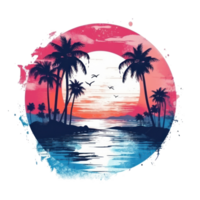 verano tropical diseño para camiseta png