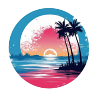 estate tropicale design per maglietta png
