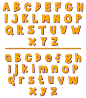 3D alphabet text effect A to Z png