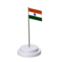indiano 3d bandiera diverso angolo png