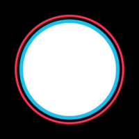 Kreis Rahmen auf schwarz Hintergrund png