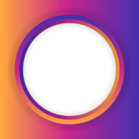 gradient purple circle frame on transparent background png