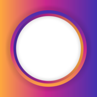 gradient purple circle frame on transparent background png