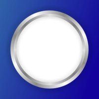 silver- cirkel ram på blå bakgrund png