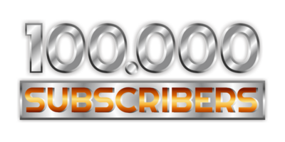 Silver text effect 100k subscribers png