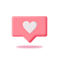 amor icono burbuja y notificación png