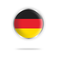 Germany flag circle design with transparent background silver frame png