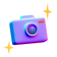 Low poly Retro Camera in gradient color png