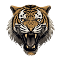 Angry Tiger Head png