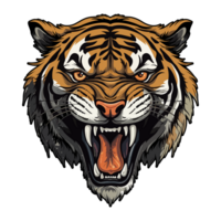 Angry Tiger Head png