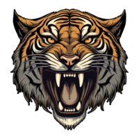 Angry Tiger Head png