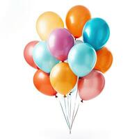 Colorful balloons isolated photo