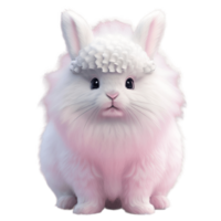 lindo conejo blanco png