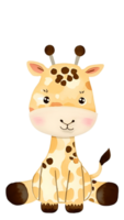 schattige girafbaby png