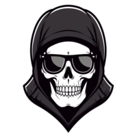 Skull Silhouette - Generative Ai png