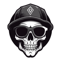 Skull Silhouette - Generative Ai png