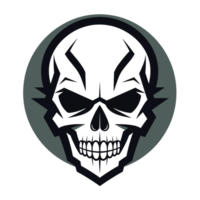 Skull Silhouette - Generative Ai png