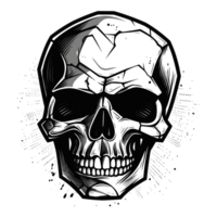 Skull Silhouette - Generative Ai png