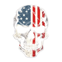 USA Flag Skull - Generative Ai png